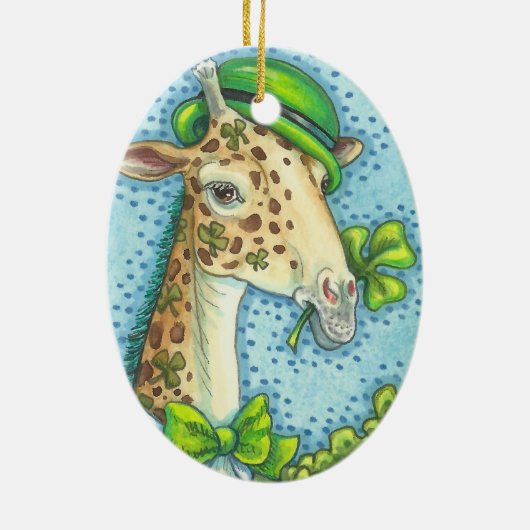 St. Patrick's Day IRISH GIRAFFE CHRISTMAS ORNAMENT (Hinten)
