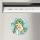 ST. PATRICK'S DAY IRISH GIRAFFE MAGNET Runde (In Situ (Geschirrspüler))