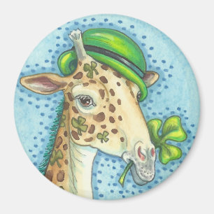ST. PATRICK'S DAY IRISH GIRAFFE MAGNET Runde