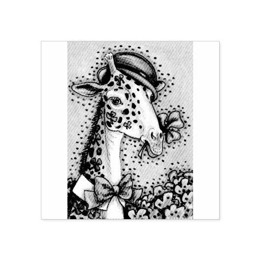 ST. PATRICK'S DAY IRISH GIRAFFE RUBBER BRIEFMARKE GUMMISTEMPEL (Prägung)