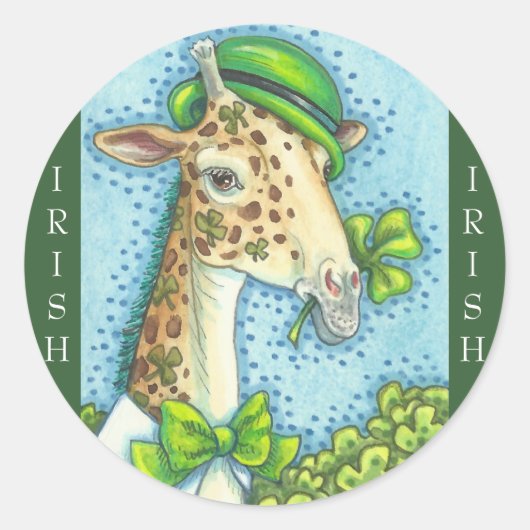 ST. PATRICK'S DAY IRISH GIRAFFE STICKERS *Blatt (Vorderseite)