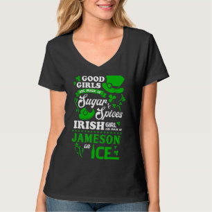 St Patricks Day Irish Girl wird auf Jameson T-Shirt