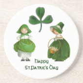 ST. PATRICK'S DAY - IRISH GIRLS SANDSTEIN UNTERSETZER (Vorne)