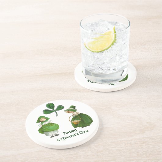 ST. PATRICK'S DAY - IRISH GIRLS SANDSTEIN UNTERSETZER (Seite)