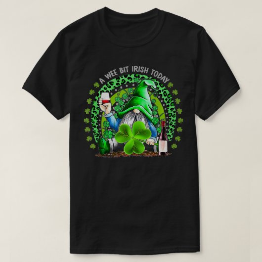 St Patricks Day Irish Gnome Drink Kleeblatt Ra T-Shirt (Design vorne)