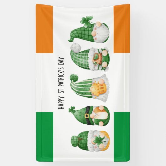 St. Patrick's Day Irish Gnomes Banner (Vertikal)