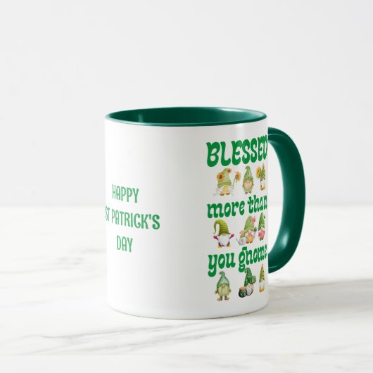 St Patrick's Day Irish Gnomes Tasse (VorderseiteRechts)
