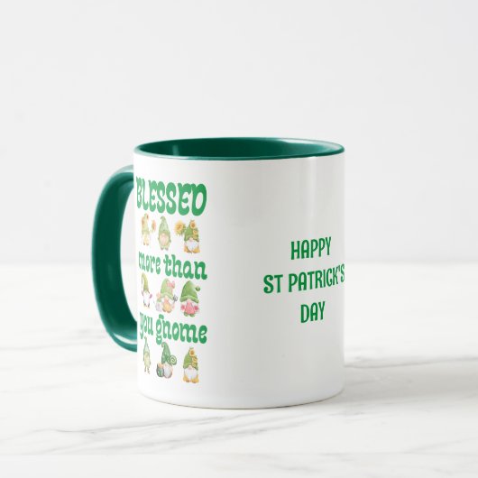 St Patrick's Day Irish Gnomes Tasse (Vorderseite Links)