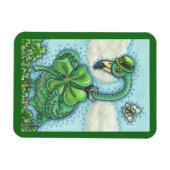 St. Patrick's Day IRISH GREEN FLAMINGO MAGNET (Horizontal)