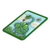 St. Patrick's Day IRISH GREEN FLAMINGO MAGNET (Linke Seite)