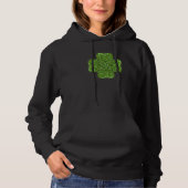 St. Patrick's Day Irish Green glitzerndes Kleeblat Hoodie (Vorderseite)