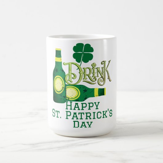 St. Patrick's Day Irish Green Glück Kleeblatt Kaffeetasse (Mittel)