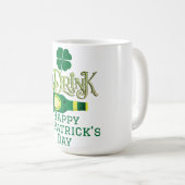 St. Patrick's Day Irish Green Glück Kleeblatt Kaffeetasse (VorderseiteRechts)