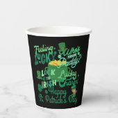 St. Patrick's Day Irish Green Glück Kleeblatt Pappbecher (Vorderseite)