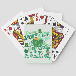 St. Patrick's Day Irish Green Glück Kleeblatt Spielkarten