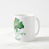 St. Patrick's Day Irish Green hat Glück Kleeblatt Kaffeetasse (VorderseiteRechts)