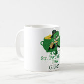 St. Patrick's Day Irish Green hat Glück Kleeblatt Kaffeetasse (Vorderseite Links)