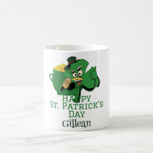 St. Patrick's Day Irish Green hat Glück Kleeblatt Kaffeetasse