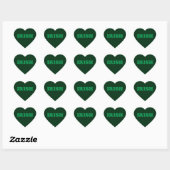 St. Patrick's Day Irish Green Herz-Aufkleber (Blatt)