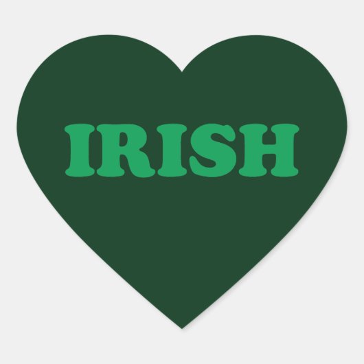 St. Patrick's Day Irish Green Herz-Aufkleber (Vorderseite)