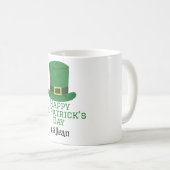 St. Patrick's Day Irish Green Hut Glück Kleeblatt Kaffeetasse (VorderseiteRechts)
