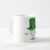 St. Patrick's Day Irish Green Hut Glück Kleeblatt Kaffeetasse (Vorderseite Links)
