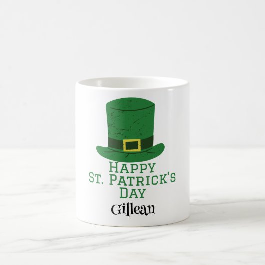 St. Patrick's Day Irish Green Hut Glück Kleeblatt Kaffeetasse (Mittel)