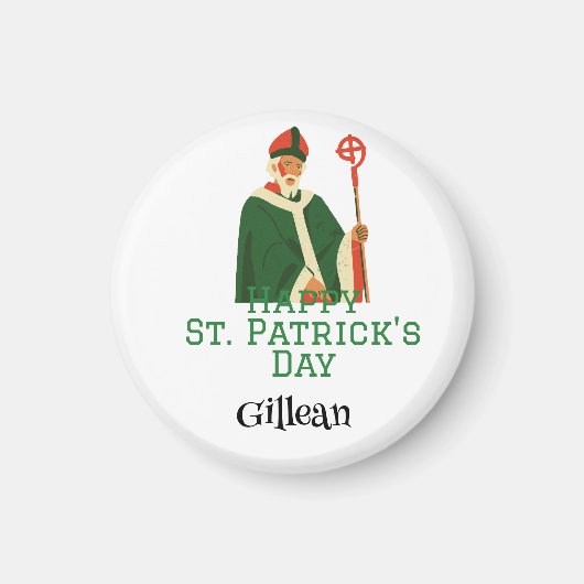 St. Patrick's Day Irish Green Hut Glück Kleeblatt Magnet (Vorne)