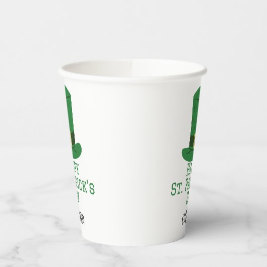 St. Patrick's Day Irish Green Hut Glück Kleeblatt Pappbecher (Links)