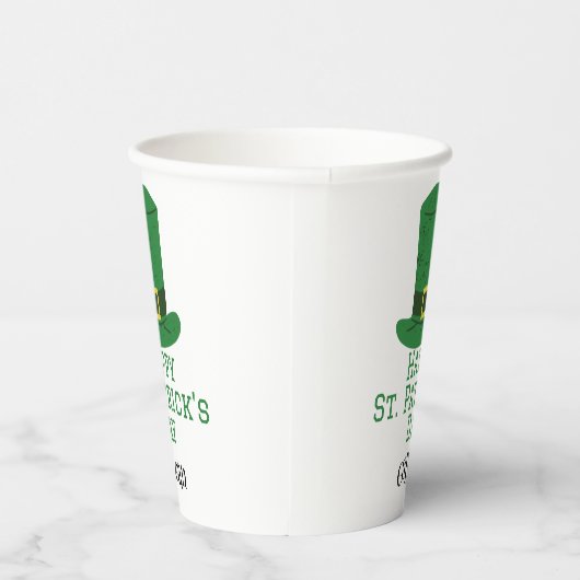 St. Patrick's Day Irish Green Hut Glück Kleeblatt Pappbecher (Rechts)