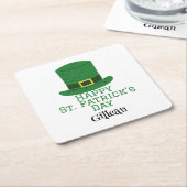 St. Patrick's Day Irish Green Hut Glück Kleeblatt Rechteckiger Pappuntersetzer (angewinkelt)