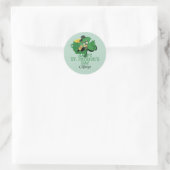 St. Patrick's Day Irish Green Hut Glück Kleeblatt Runder Aufkleber (Tasche)