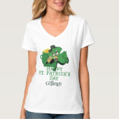 St. Patrick's Day Irish Green Hut Glück Kleeblatt T-Shirt (Vorderseite)