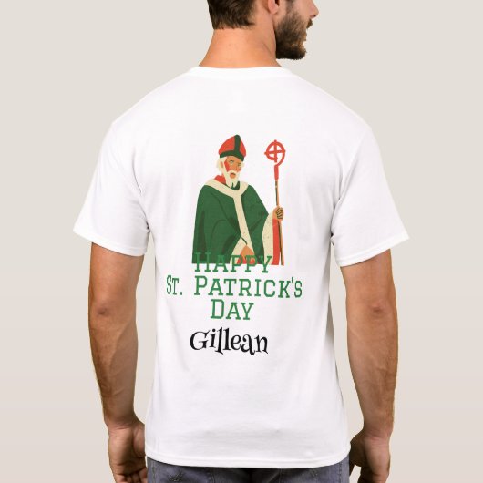 St. Patrick's Day Irish Green Hut Glück Kleeblatt T-Shirt (Rückseite)