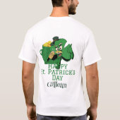 St. Patrick's Day Irish Green Hut Glück Kleeblatt T-Shirt (Rückseite)