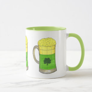 St. Patrick's Day Irish Green Kleeblatt Beer Lucky Tasse