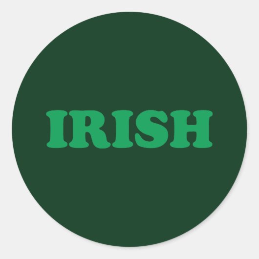 St. Patrick's Day Irish Green Runder Aufkleber (Vorderseite)