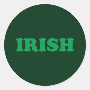St. Patrick's Day Irish Green Runder Aufkleber