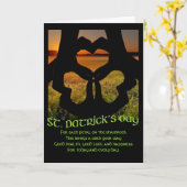 St Patricks Day Irish Hand Heart Kleeblatt Card Karte (Gelbe Blume)
