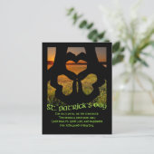 St. Patricks Day Irish Hand Heart Kleeblatt postcd Postkarte (Stehend Vorderseite)