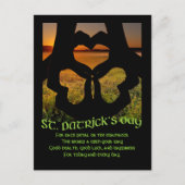 St. Patricks Day Irish Hand Heart Kleeblatt postcd Postkarte (Vorderseite)