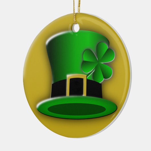 St Patrick's Day Irish Hat Standard Round Ornament (Links)