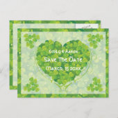 St. Patrick's Day Irish Hochzeit Retten Sie das Da Ankündigungspostkarte (Vorne/Hinten)