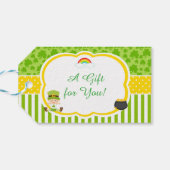 St Patrick's Day Irish Holiday Boy Baby Shower Geschenkanhänger (Rückseite Horizontal)