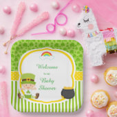 St Patrick's Day Irish Holiday Boy Baby Shower Pappteller (Party)
