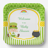 St Patrick's Day Irish Holiday Boy Baby Shower Pappteller (Vorderseite)