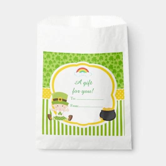 St Patrick's Day Irish Holiday Girl Baby Shower Geschenktütchen (Vorderseite)