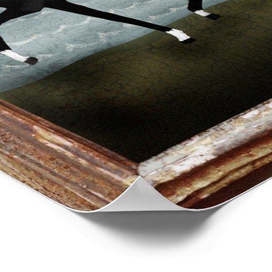 St Patricks Day Irish Horse, benutzerdefiniertes L Poster (Ecke)