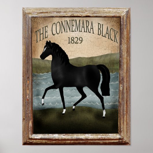 St Patricks Day Irish Horse, benutzerdefiniertes L Poster (Vorne)