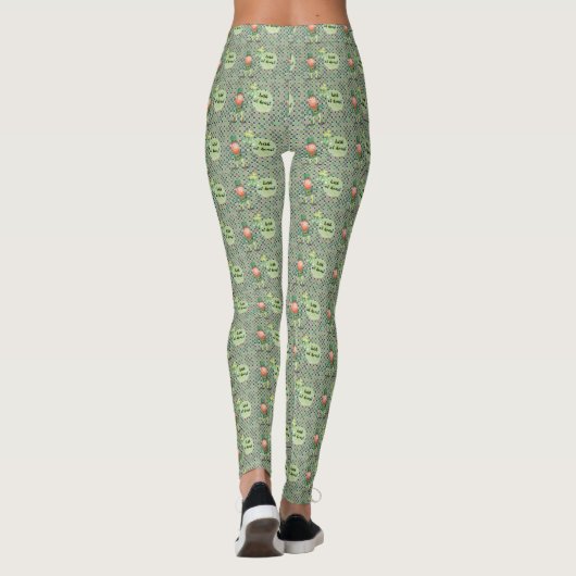 St. Patrick's Day Irish in Heart Print Leggings (Rückseite)
